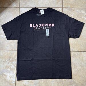 BLACKPINK Deadline World Tour Stops 2-Sided T-Shirt X-LARGE New